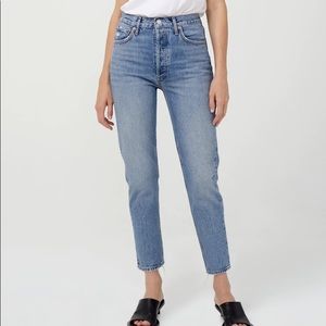 NWT AGOLDE Riley crop high rise straight jean